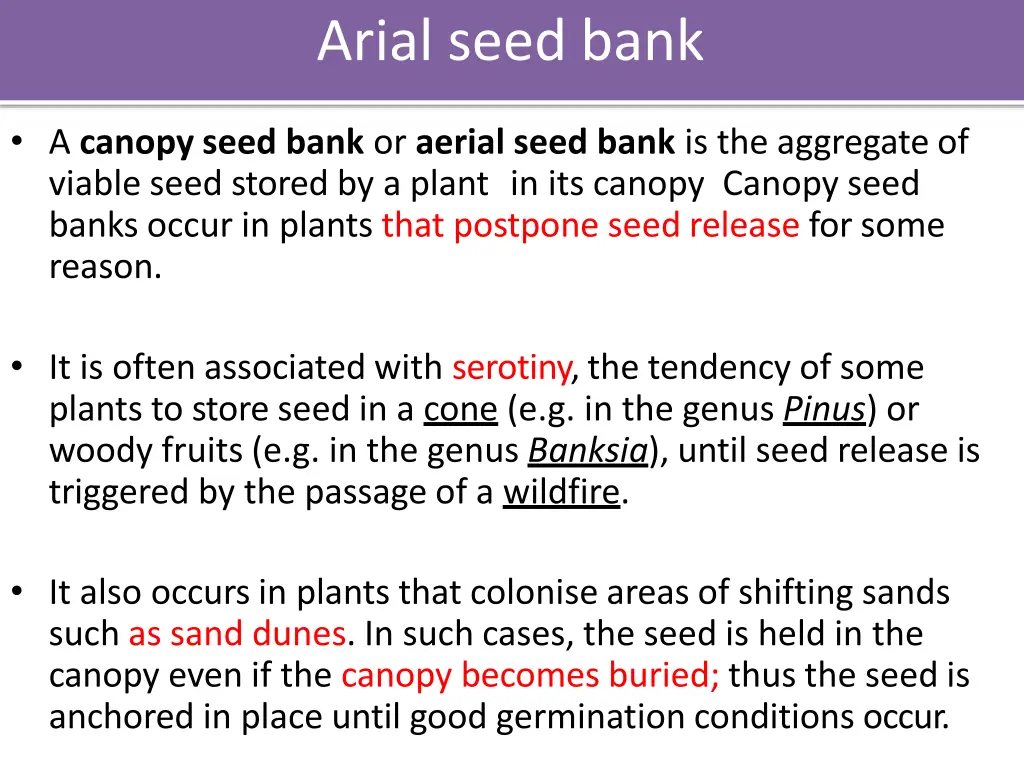 arial seed bank