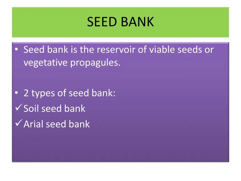 seed bank