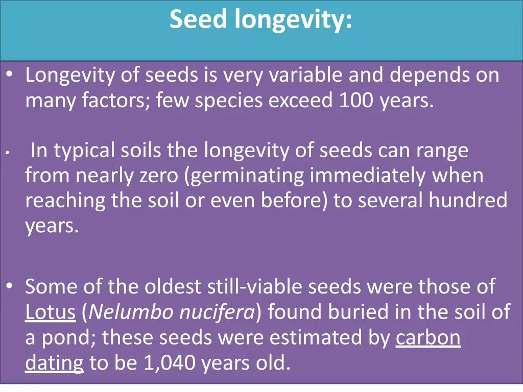 seed longevity