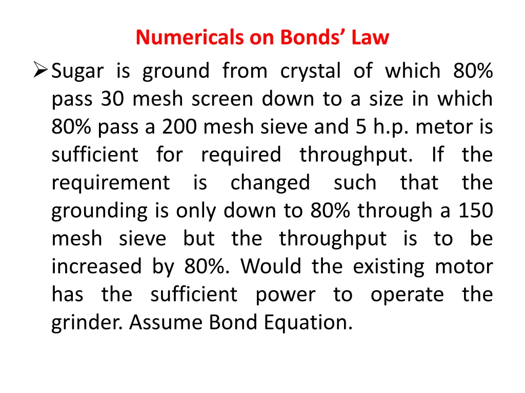 numericals on bonds law sugar is ground from