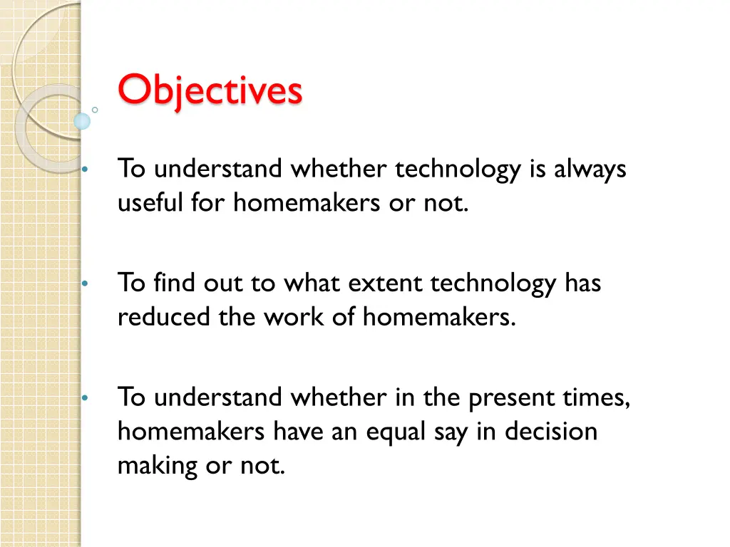 objectives