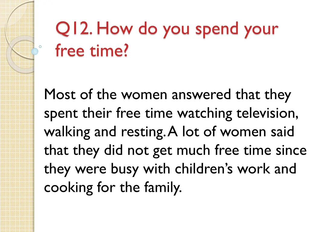 q12 how do you spend your free time