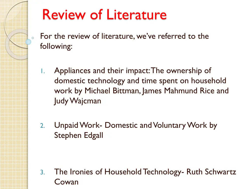 review of literature