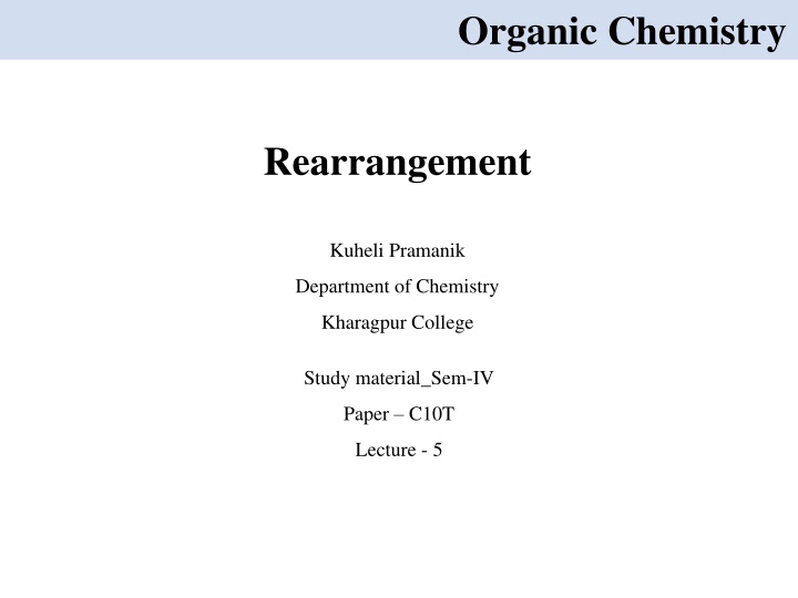 organic chemistry