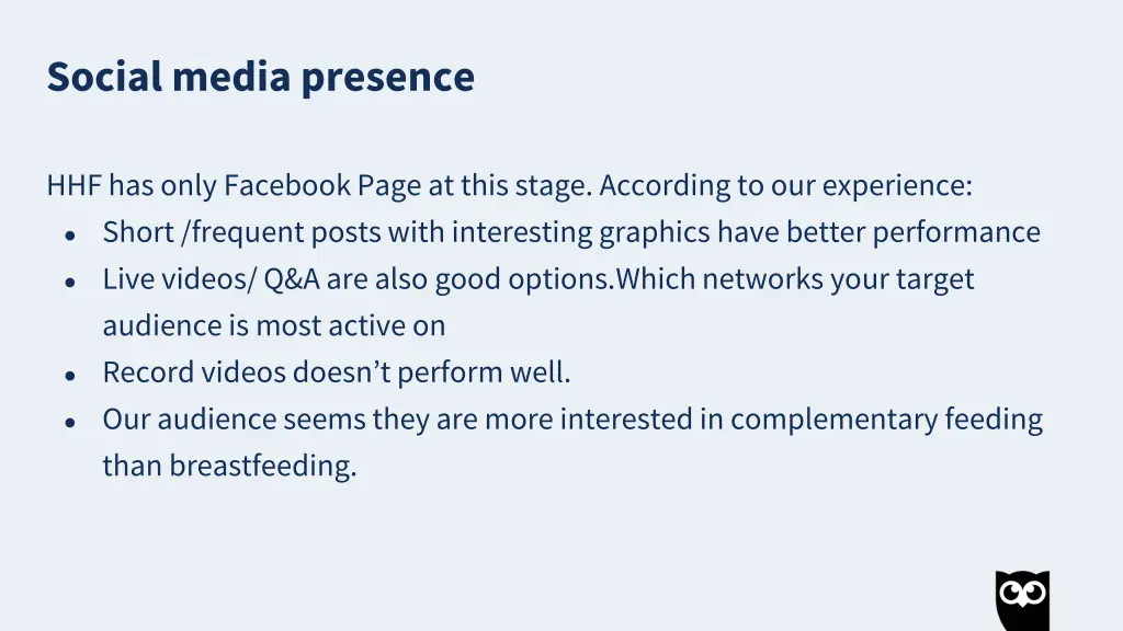 social media presence