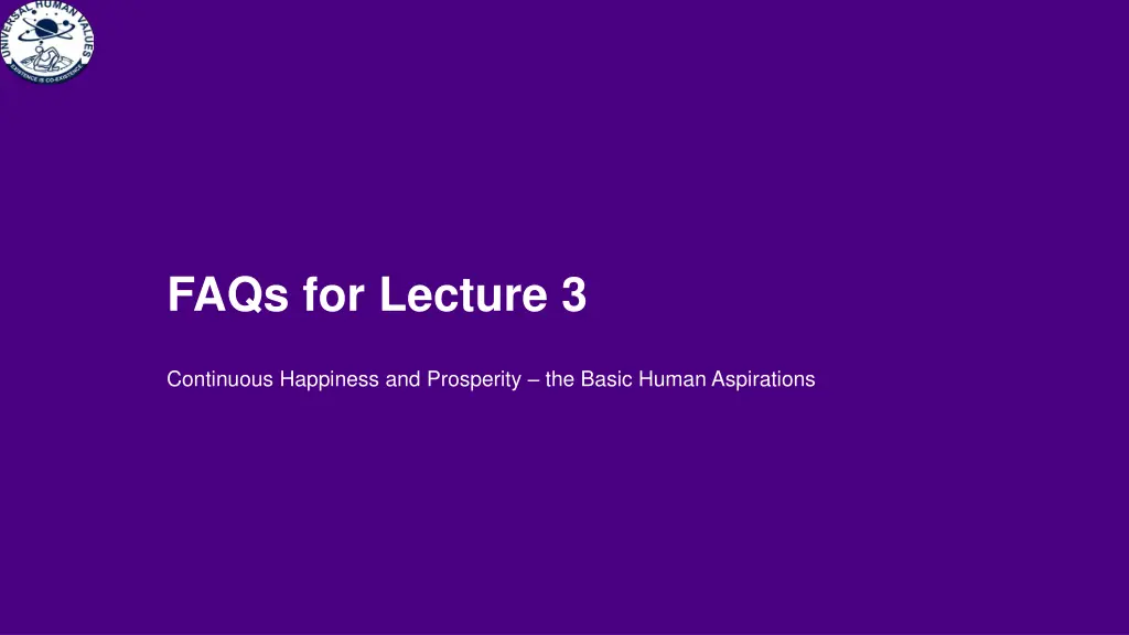 faqs for lecture 3