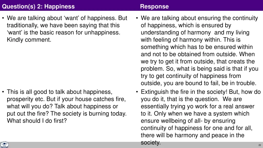 question s 2 happiness 1