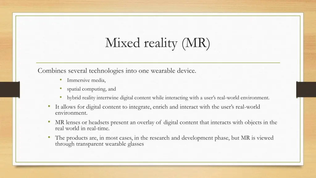 mixed reality mr