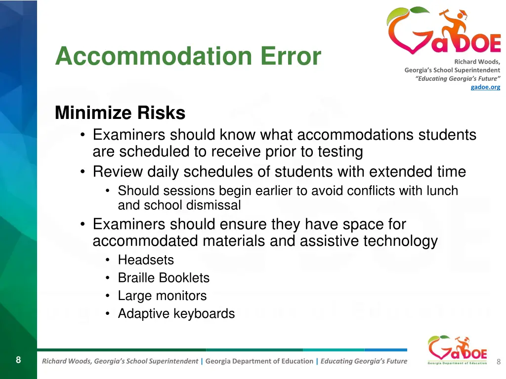 accommodation error