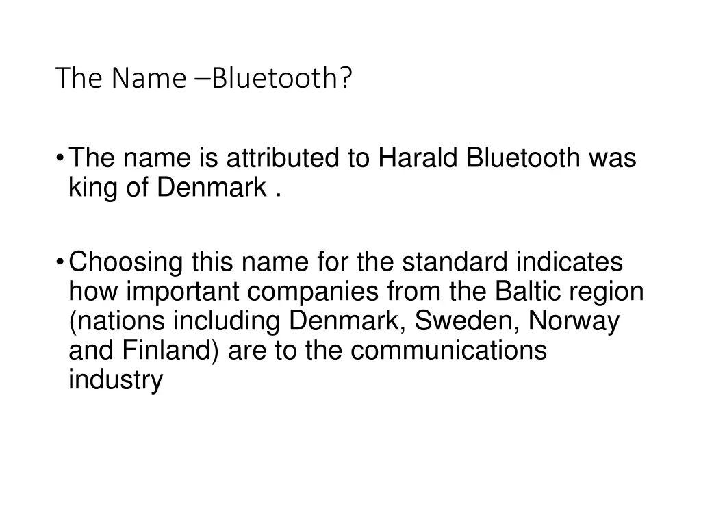 the name bluetooth