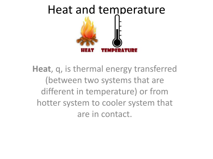 heat and temperature