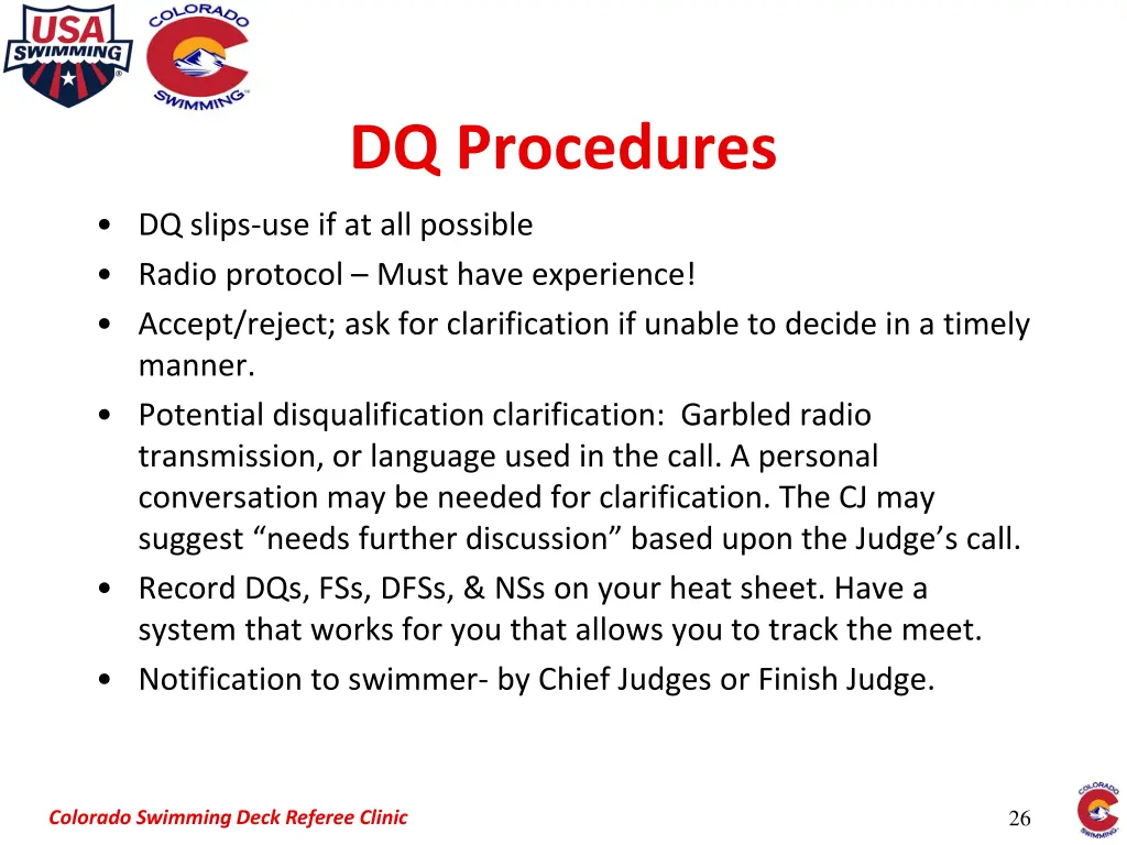 dq procedures