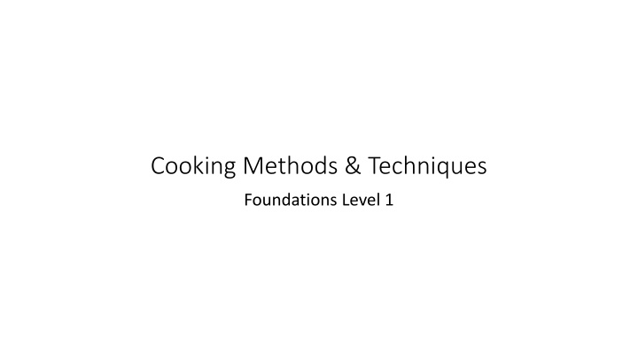 cooking methods techniques