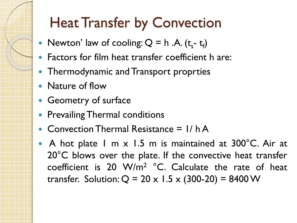 heat transfer by convection