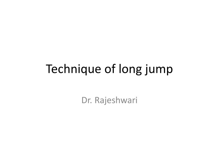 technique of long jump