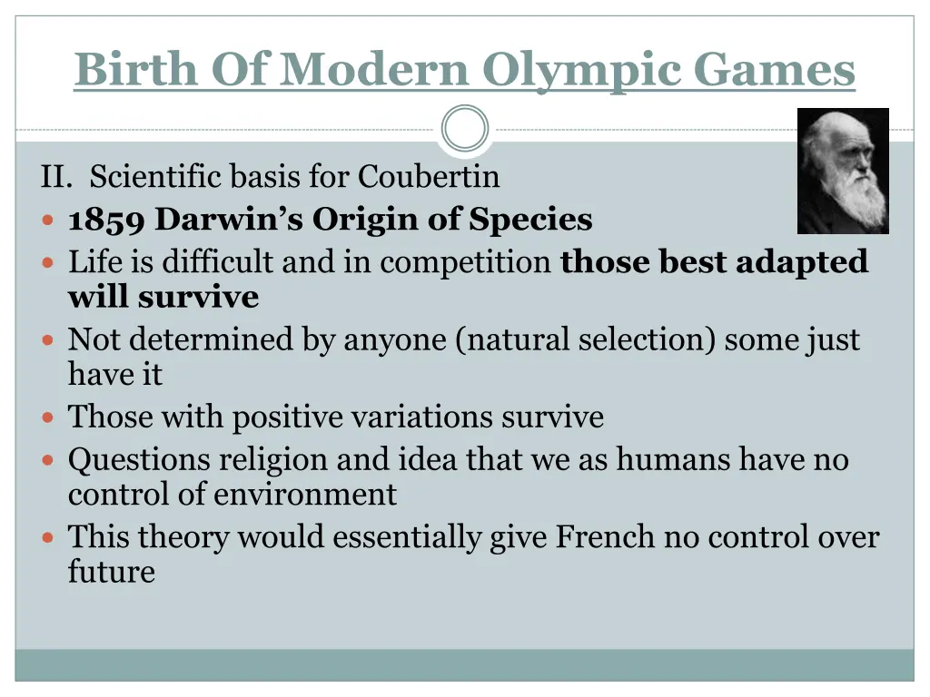 birth of modern olympic games