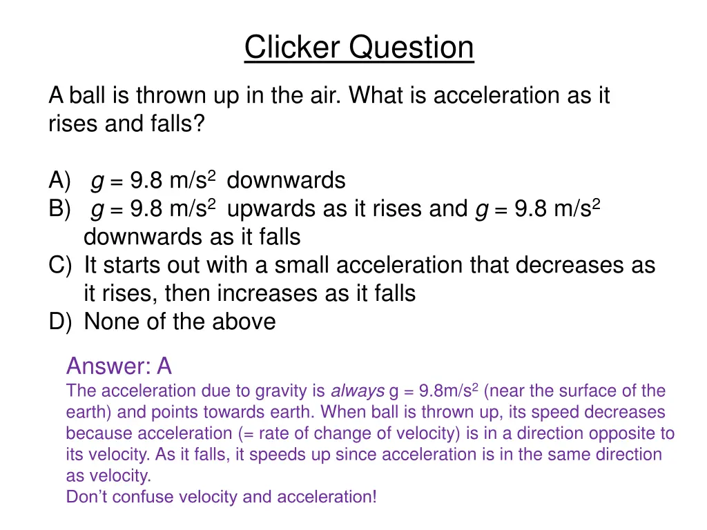 clicker question 6