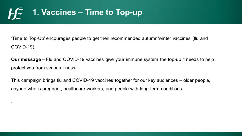 1 vaccines time to top up