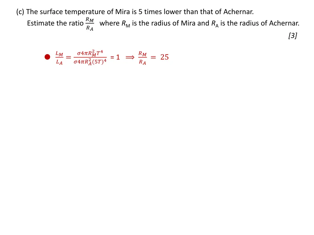 c the surface temperature of mira is 5 times