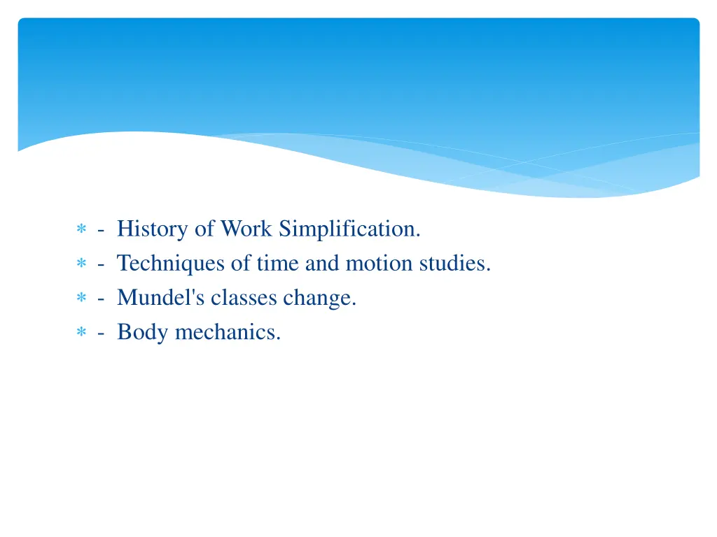 history of work simplification techniques of time