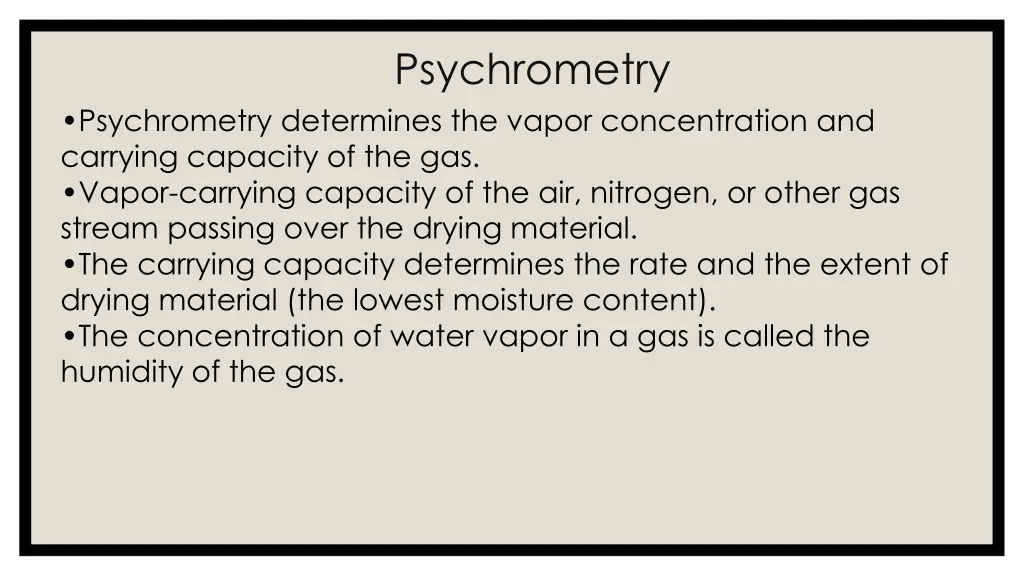 psychrometry