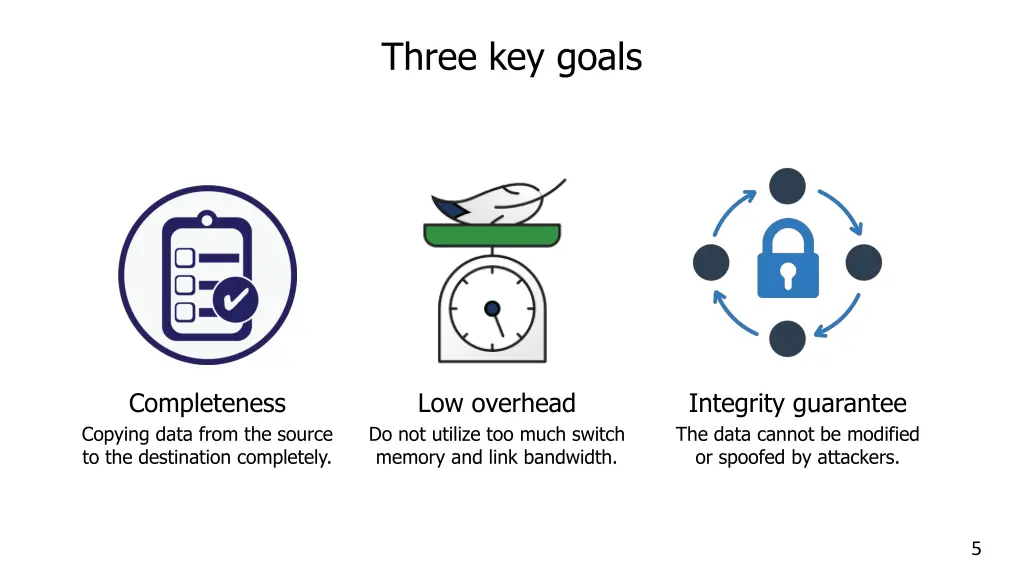 three key goals