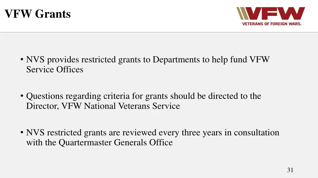 vfw grants