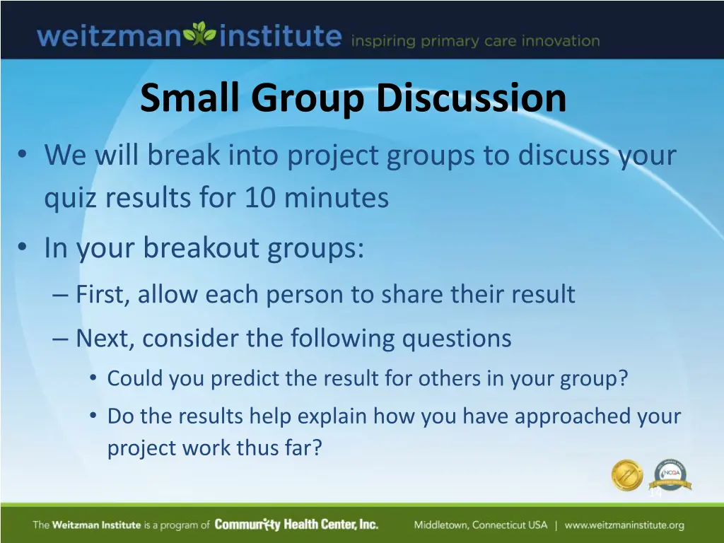 small group discussion