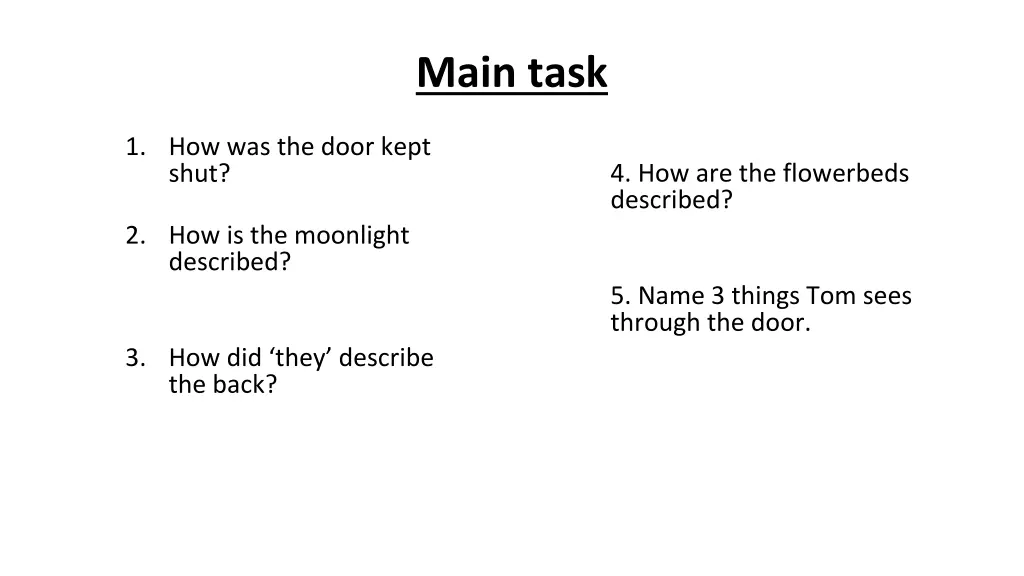 main task 1