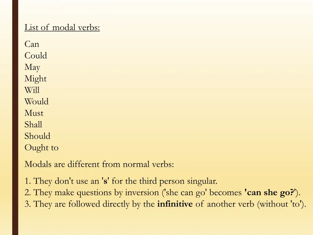 list of modal verbs