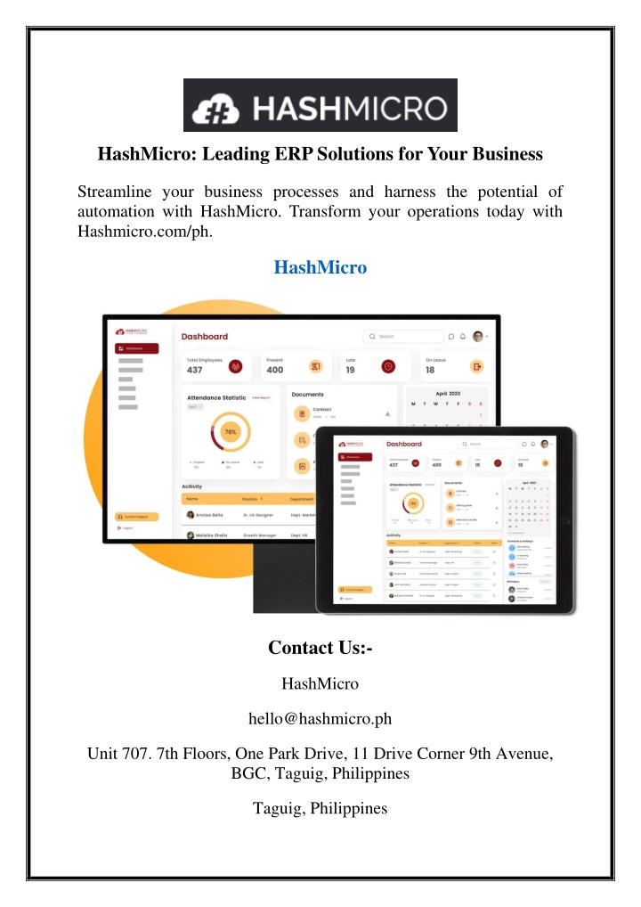 hashmicro leading erp solutions for your business