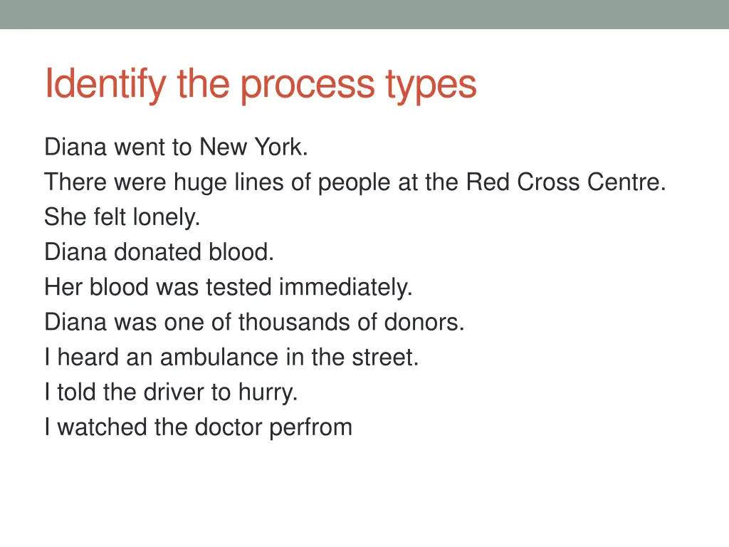 identify the process types