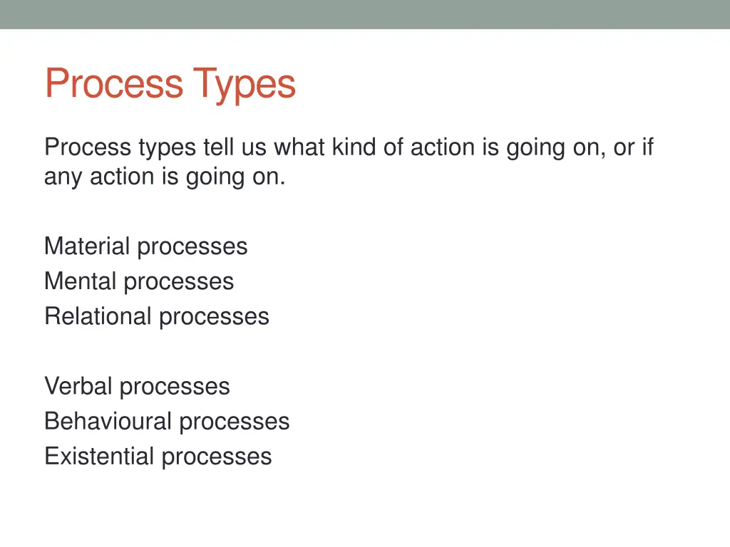 process types