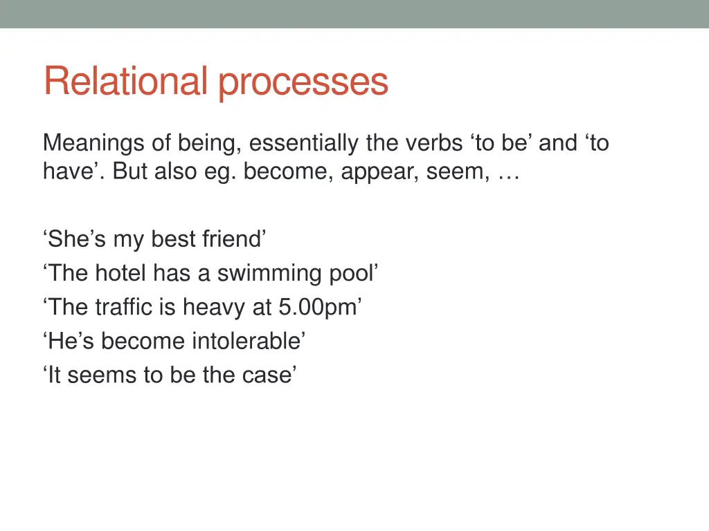 relational processes