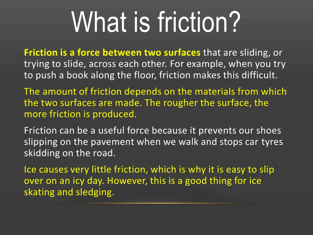 what is friction