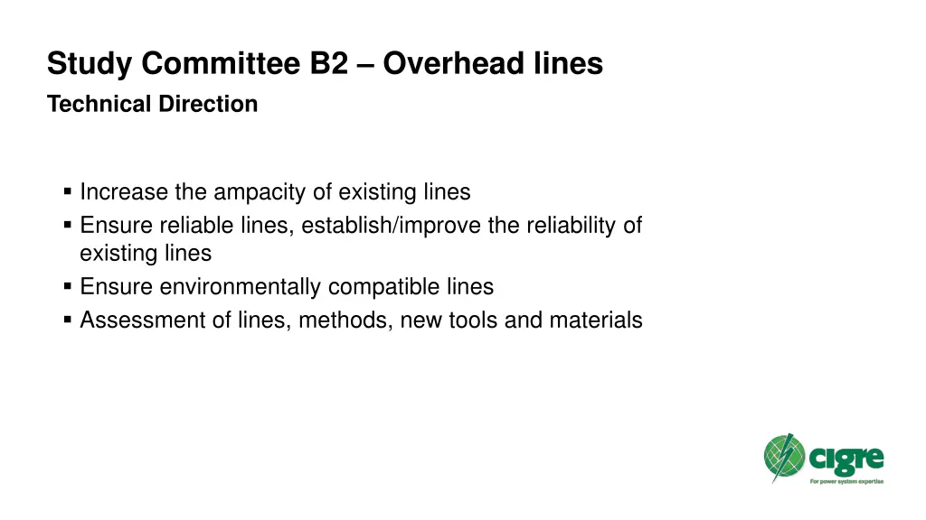 study committee b2 overhead lines technical