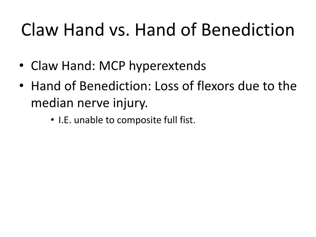 claw hand vs hand of benediction