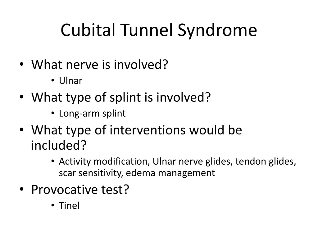 cubital tunnel syndrome