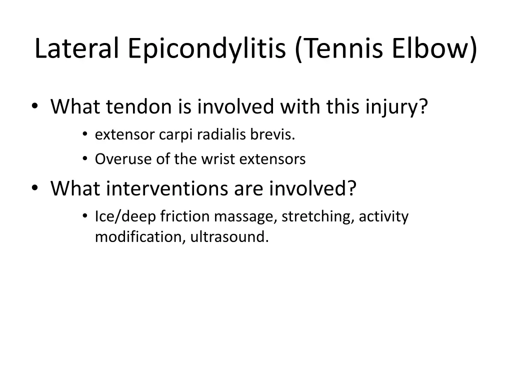 lateral epicondylitis tennis elbow