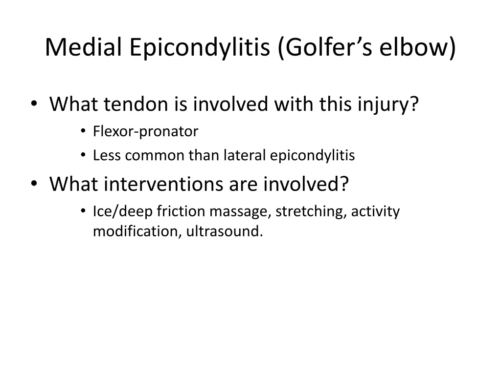 medial epicondylitis golfer s elbow