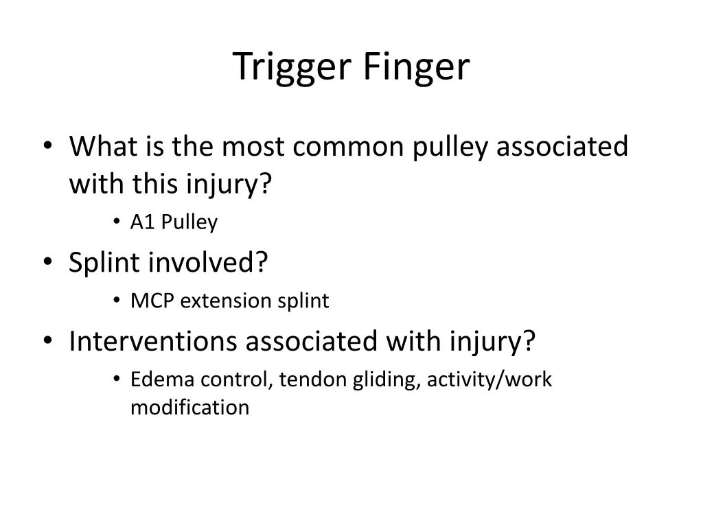 trigger finger