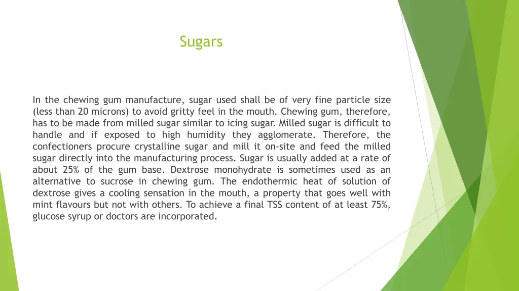 sugars