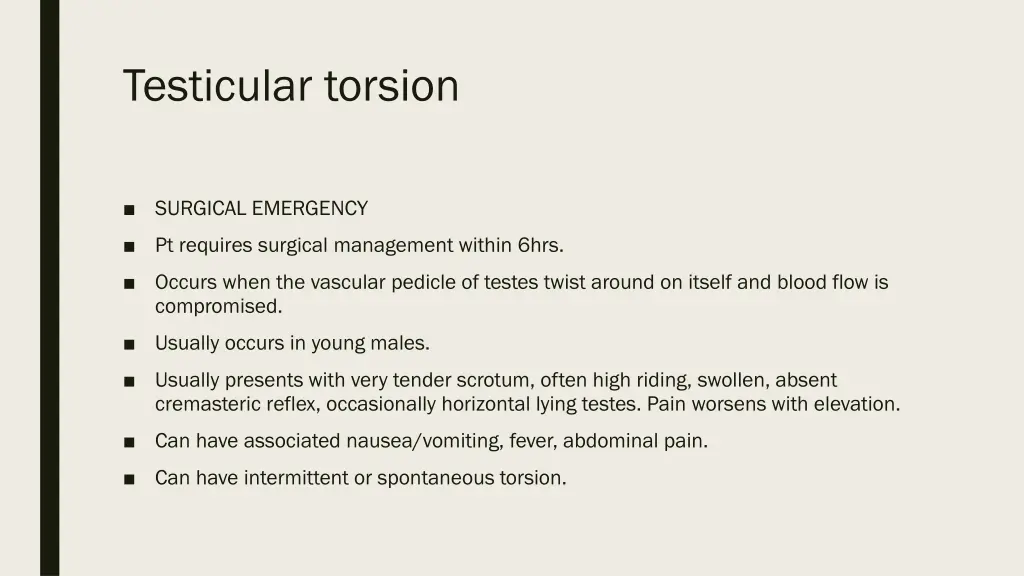 testicular torsion