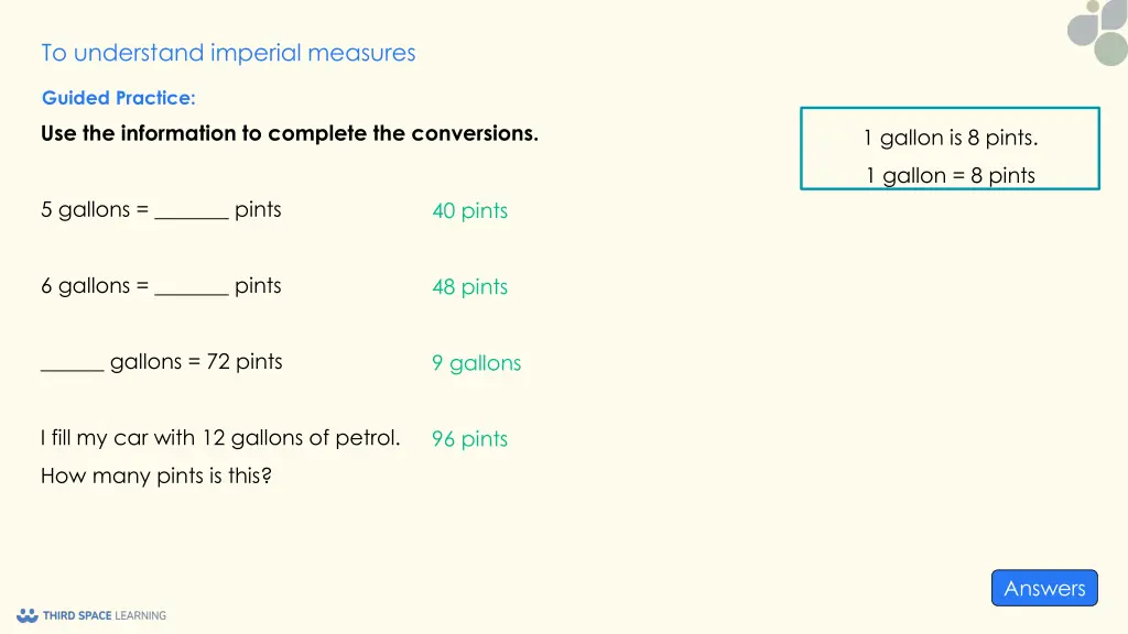 to understand imperial measures 10