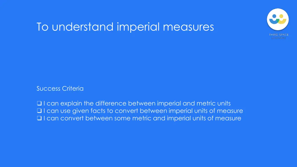 to understand imperial measures 3