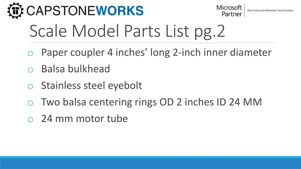 scale model parts list pg 2 o paper coupler