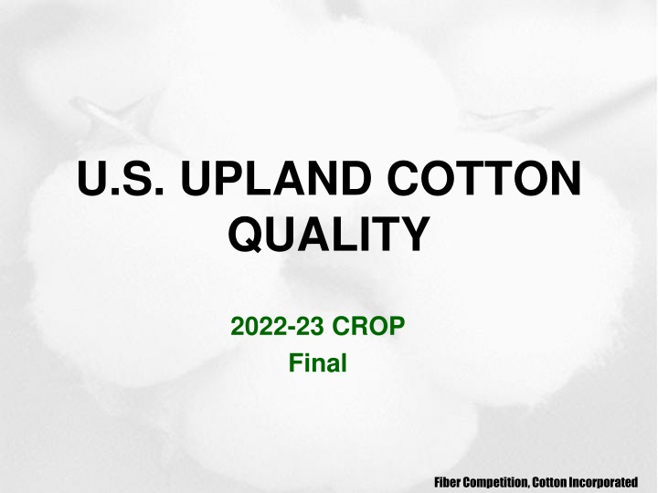 u s upland cotton quality