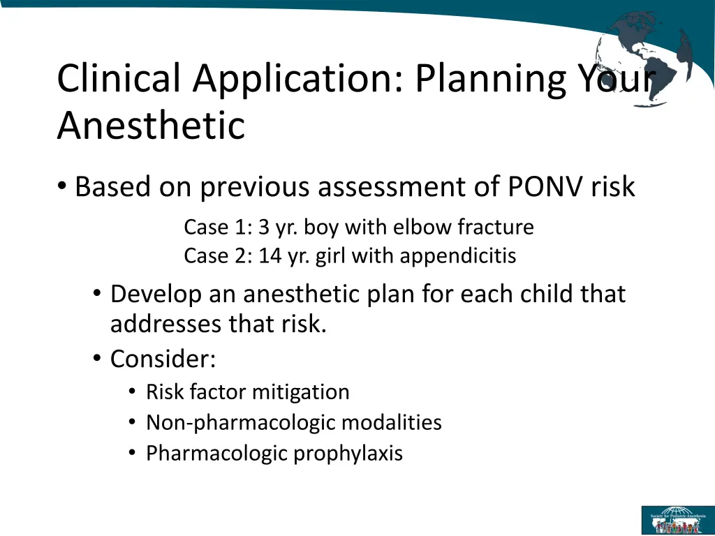 clinical application planning your anesthetic