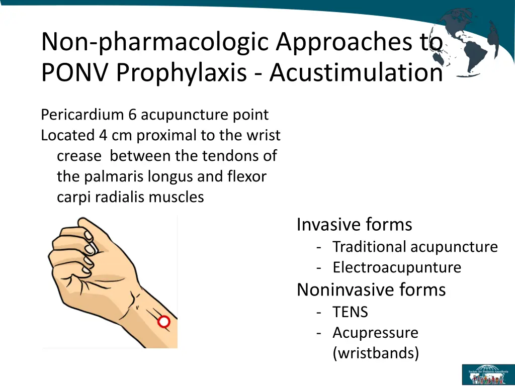 non pharmacologic approaches to ponv prophylaxis