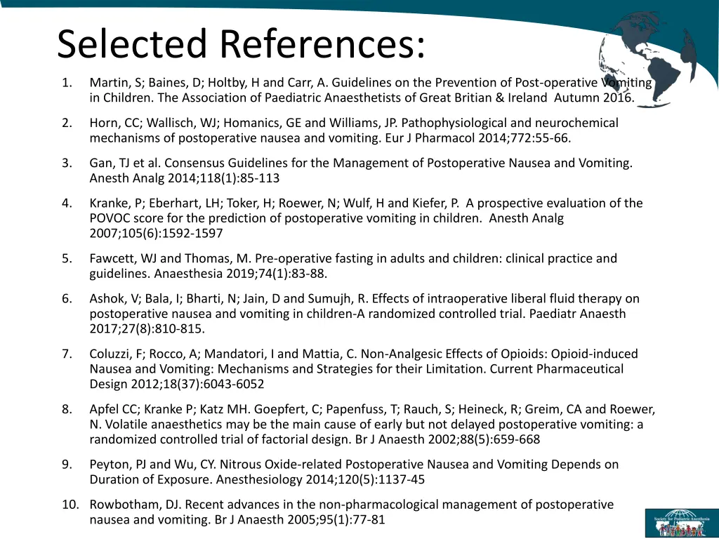 selected references